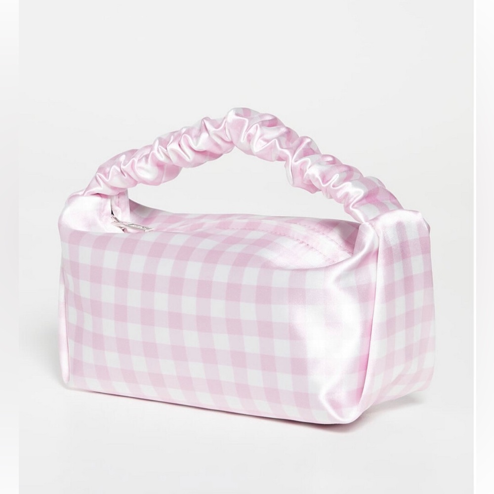 ALEXANDER WANG Scrunchie Gingham Satin Mini Bag
